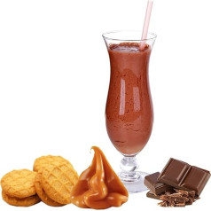 1 kg šokolādes karameļu cepumu garšas ledus dzērienu pulveris 9 litriem Smoothi Slush Sorbet Granita Ledus dzērieni Ledus kokteiļi Ledus kokteiļi