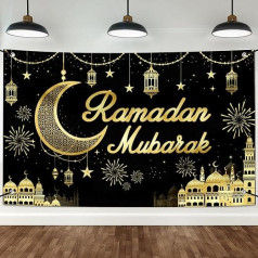 Ramadāna Mubarak baneris Eid Mubarak rotājumiem Ramadāna svētku rotājumi Ramadāna Eid Mubarak fona baneru piederumi mājām iekštelpās ārā
