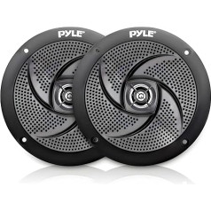 Pyle ūdensizturīgs jūras skaļrunis, āra skaļrunis, 180 vatu iebūvēts skaļrunis, vannas istabai, spa telpai, laivai, UTV, ATV, RV automašīnai un golfa ratiņiem, plakanā skaļruņa pāris, 13 cm