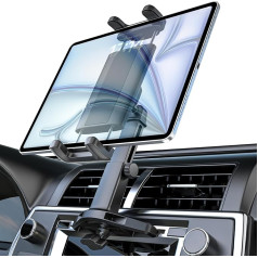 Kolasels planšetdatora turētājs automašīnai, CD atskaņotāja planšetdatora turētājs automašīnas priekšpusē ar uzlabotu teleskopisko roku, automašīnas planšetdatora CD slota turētājs iPad Pro Air Mini, Galaxy Tab, iPhone 4-12,9 collu mobi