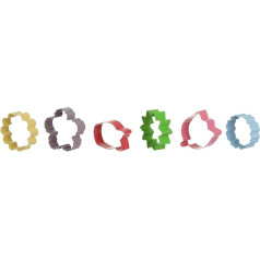 KASANOVA 1 SET MIT 6 SORTIERTEN AUSSTECHFORMEN AUS STAHL, 18/0 Edelstahl, Multi-Color