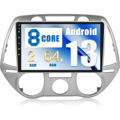 8 kodolu 2G + 64G CAMECHO Android 13 auto radio Hyundai i20 2008-2012 ar navigāciju Wireless Carplay Android Car, radio 2 DIN 9 collu ekrāns ar FM/RDS Bluetooth 5.0 Mirror Link + DSP