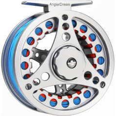 ANGLER DREAM AnglerDream 1 2 3 3 4 5 6 7 8WT Fly spole ar līniju Large Arbor Alumīnija Fly Makšķerēšanas spoles