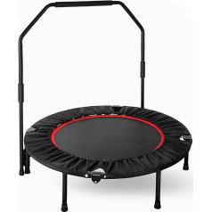 LIFERUN Fitnesa batuts iekštelpās 101 cm diametrs, slodzes ietilpība 150 kg, treniņu atlēts, ar 3 regulējamiem rokturu līmeņiem, mini batuts pieaugušajiem