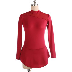 YDHTIZ Ziemas Sieviešu profesionālās daiļslidošanas konkursa kleitas ar augstu apkakli ar garām piedurknēm Activewear Balerīna tērpi Konkurence Apmācība Sporta treniņš Sievietes