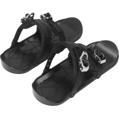 Mini slēpju slidas, īsas, plānas slidošanas slidas, piestiprinātas pie slēpošanas zābakiem, ziemas apavi slēpošanai brīvā dabā, melnas, viens izmērs, slēpošana