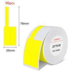 Niimbot Termiskās etiķetes r25*78-90 Dzeltens