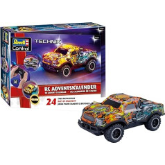 Revell Adventes kalendārs RC Ziemassvētku autovadītājs I Ar tālvadības pulti vadāma mašīna I amatniecībai I RC Adventes kalendārs zēniem, meitenēm un pieaugušajiem no 10 gadiem I