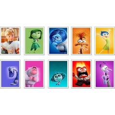 10 koka bilžu komplekts Modernā dzīvojamā istaba Guļamistaba Bērnistaba Decor atpakaļ (iekšpusē ārpusē) ar metāla pakaramajiem (29x20cm uz vienu attēlu)