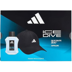 adidas, Ice Dive Dāvanu komplekts 100 ml tualetes ūdens un cepure adidas Black ar aizsargu