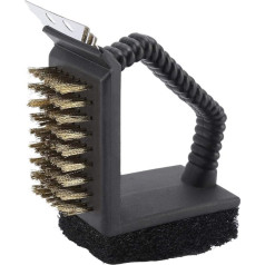 Estink BBQ grila birste, grila tīrīšanas birste, 3-in-1, izturīga, izgatavota no nerūsējošā tērauda, grila tīrīšanas komplekts gāzes grilam, grilam uz kokogļu oglēm, grila restēm