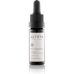 Alteya Organic Restoring Eye Serum 10ml - USDA sertificēts organisks, tīrs, dabīgs acu kontūru serums, kura pamatā ir terapeitiskās kategorijas Bulgārijas rožu ēteriskā eļļa (Rosa Damascena).