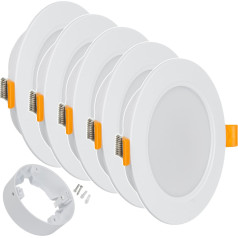 5x LED griestu panelis, iebūvējams zem griestiem SLIM, 9W, neitrāli balta 4000K, 120*26mm, 900lm, MCE371 R + virsmas adapteris MCE376 R