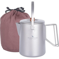 Boundless Voyage Titan kafijas kauss kafijas katls Kafijas automāts Camp Cooking Pot Outdoor Travel Campfire Stove Fast Brew Kettle Capacity 1.4L