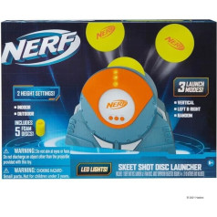 NERF NER0289 Šķēpa metamo disku palaišanas ierīce, mērķis ar skaņu un displeju, rotaļlieta no 8 gadiem