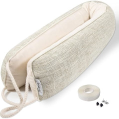 fowong smags durvju caurvēja aizbīdnis, 87 x 10 cm, durvju caurvēja aizbīdnis, trokšņu bloķētājs, zem durvīm, energoefektīvs durvju izolācijas durvju caurvēja aizbīdnis, laikapstākļu aizsargplāksne ar Velcro sloksni