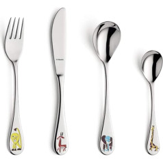 Amefa Kids Safari bērnu galda piederumu komplekts no nerūsējošā tērauda 4 gab.