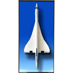ICUANUTY displeja sienas tāfele Lego ikonām 10318 Concorde sienas stiprinājums Lego modeļu automašīnām Izmērs: 110 x 55 cm Lego modeļiem, kas nav iekļauti komplektācijā