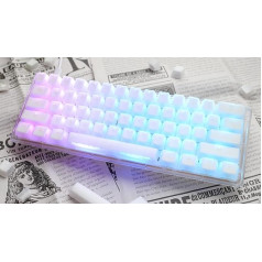 Ducky One 3 Aura White Mini spēļu tastatūra, RGB LED, MX-Silent-Red (ASV)