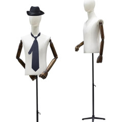 Vīriešu drēbnieka manekens, 140-190 cm manekens Regulējams augstums manekens, rokas un pirksti izgatavoti no koka, šūšanas manekens torso apģērbu veikalam veikals veikals guļamistaba