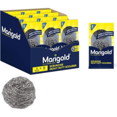 MARIGOLD 12 iepakojumi ar 3 nerūsējošā tērauda spirālveida tīrītājiem
