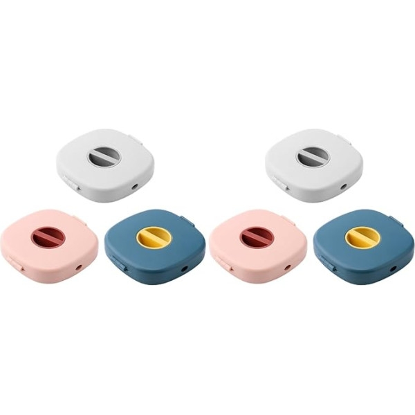 DOITOOL lādēšanas kabeļu organizētājs, 6 gabaliņu kabeļu uztvērējs mājas birojam un klasei, maza kabeļu spole ar mobilā tālruņa turētāju, 7,2 x 7 x 1,5 cm, lādēšanas kabeļu spole USB kabeļu spole, kabeļu uztvērējs