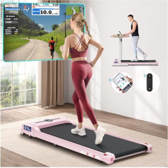 BLACK LORD zem galda skrejceļš 1-9km/h, pārnēsājams 2-in-1 saliekamais skrejceļš, elektriskais skrejceļš ar 2,2HP un motoru, mazs mini skrejceļš ar staigāšanas spilventiņu