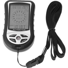 Elektroniskais altimetrs - pārnēsājamais barometra temperatūras monitors | 8 no 1 Altimetra barometra pārsegs ar pārnēsājamu, fona apgaismojuma ierīci, laika prognozi