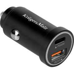 38 W auto lādētājs ar Power Dedlivery un Quick Charge funkcijām