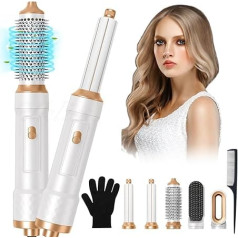 Airstyler 5-in-1 Pro Ion Hairstyler matu žāvētāja suku komplekts ar 1000 W matu žāvētāja gaisa suku visiem matu tipiem, matu veidotājs apjomam, žāvēšanai, iztaisnošanai un cirtīšanai