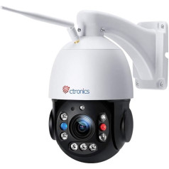 ctronics 30 x optiskā tālummaiņa 5MP PTZ novērošanas kamera Āra WiFi Dome IP kamera Āra 150 m nakts redzamība Personu noteikšana Automātiska izsekošana Atbalsta SD karti IP66 (295W)