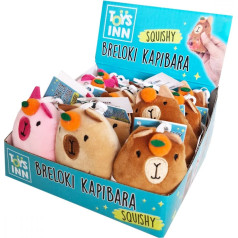 Capybara squishy mix atslēgu gredzeni 12 gab.