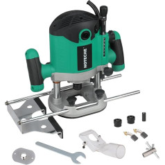 Hoteche 2100 W 12 mm frēze, 8000-23500 apgr./min, 55 mm darba dziļums, alumīnija pamatplāksne, komplektā ietilpst piederumi