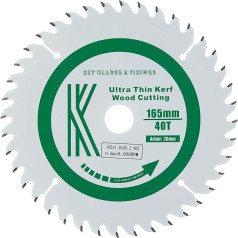 4002 - Asmens un stiprinājumi 165 mm x 20 mm x 1,6 mm 40 zobu kāpurķēžu ripzāģa asmens