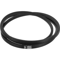 sourcing map 3L600 Classic gewickelter Gummi-Keilriemen, 1524 mm Außenumfang, 3L-Profil-Keilriemen, 0,95 cm Breite, 2,2 cm Höhe