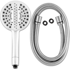 Waterpik 6 pēdu īpaši plānas rokas dušas šļūtenes komplekts ar PowerPulse masāžas spa ar augstu zema spiediena ūdens taupīšanas funkciju (hroms)