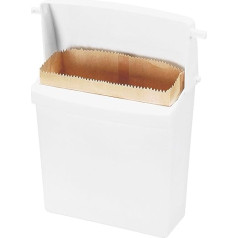 Rubbermaid Commercial 614000 Sanitāro salvešu tvertne ar stingru ieliktni, taisnstūra formas, plastmasas, balta