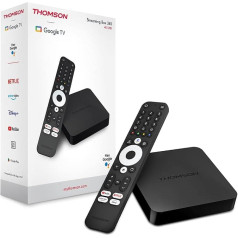 THOMSON Streaming Box 240, 4K UHD, Google TV - Assistant - Cast, Wi-Fi, Bluetooth 5.0, HDMI 2.1, Dolby Atmos, Dolby Digital Plus, HDR10, 2 GB RAM, 8 GB atmiņa