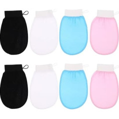 SAFIGLE 8-teiliger Körperpeeling-Handschuh: Doppelseitiger Peeling-Handschuh für Frauen - Asiatische Körperpeeling-Handschuhe aus Viskosefaser, Badezubehör zum Entfernen abgestorbener Haut aus der