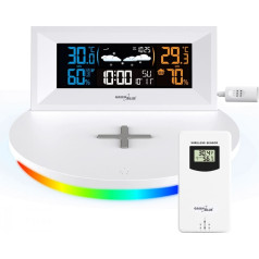 Bezvadu meteoroloģiskā stacija ar qi lādētāju gb213