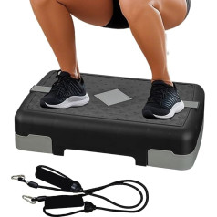 Fitness Step | Treniņu ierīce efektīvam kāju treniņam - daudzfunkcionāls steperis sievietēm, sporta zālei, sportam mājās, vīriešiem
