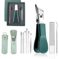 Eagle Schnabel-Nagelknipser für dicke Nägel, 6-teiliges Ohrenschmalz-Entfernungs-Set, breites Spritzschutz-Design, professioneller abgeschrägter Kantenschneider, präzises Schneiden mit Auffangbehälter