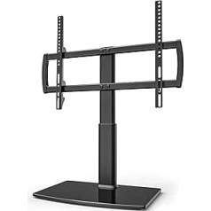 TV statīvs Universāls regulējams augstuma statīvs 32-70 collu TV statīvam LCD plakanā ekrāna TV statīvs Stikla stiprinājums VESA 600 x 400 mm galda statīvs melns
