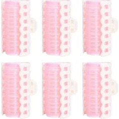 6 x Pašlīmējoši matu ruļļi ar klipu Matu ruļļi Frizētavas ruļļi DIY frizūras vidēji īsām matu šķautnēm sievietēm un meitenēm