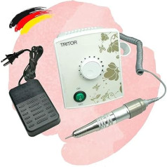 ND24 NailDesign® Tritor One nagu griezējs želejveida nagiem - elektriskais griezējs želejveida, dabīgiem un akrila nagiem - elektriskā nagu vīle ar nepārtrauktu ātruma regulēšanu - balts