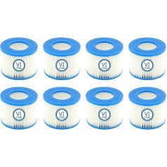 VI rezerves filtra kasetne baseinam, VI filtra rezerves filtrs, Bestway Flowclear baseina filtram, Bestway VI filtram, Maiami, Vegas, Monaco. Izmērs 6-58323 (iepakojumā 8 gabali)