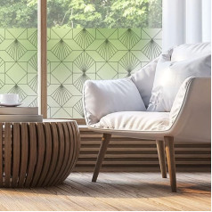 Ambiance uzlīmes logu un dušas durvju plēve necaurspīdīga Art Deco pašlīmējoša privātuma aizsegs logam un dušas durvīm H40 x L100 cm