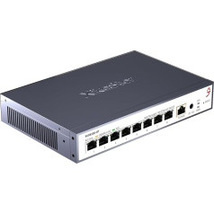 8 × 10Gb Ethernet komutators (tīmekļa pārvaldība, ventilatora dzesēšana, ventilatora vadība, QoS, IGMP Snooping, ideāli piemērots 2,5G NAS, serveriem, spēlēm, WiFi 6 AP, 4K video) Metāls, darbvirsma/staba/statīvs
