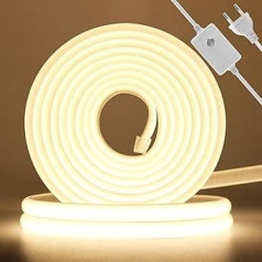 230 V COB COB LED Strip neona lentes gaisma, 288 LEDs/m Dimmable 50 cm Cut IP67 ūdensizturīgs 220 V Flex Strip LED Tube DIY TV, virtuve, dzīvojamā istaba, āra apdare