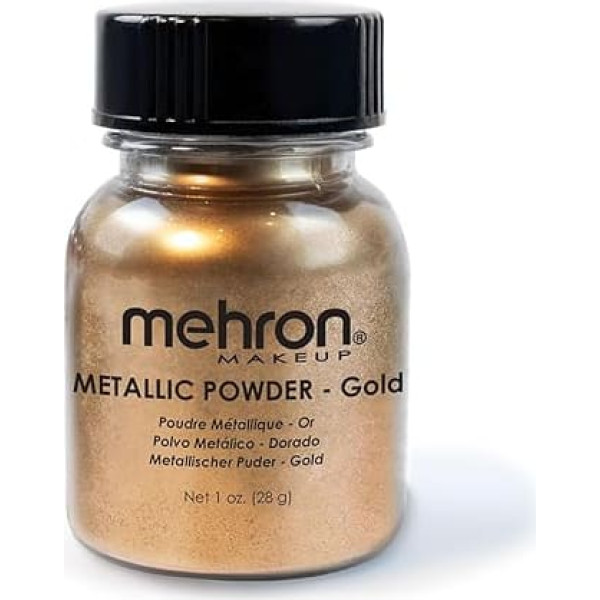 Mehron metālisks pulveris - zelta (1 oz/28 gm)